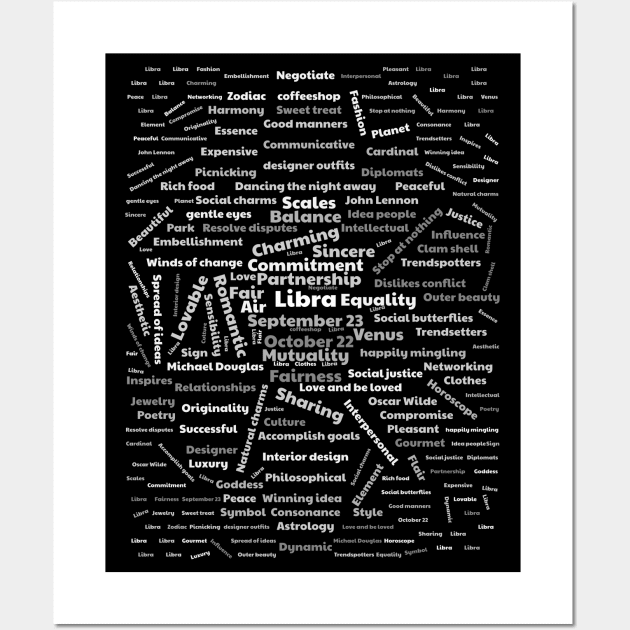 Libra - Balance zodiac sign Wall Art by All About Nerds